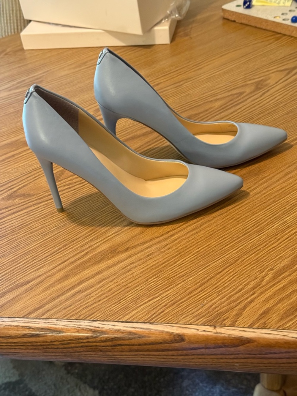 Ivanka Trump Powder Blue Pointed-Toe Stiletto Pumps